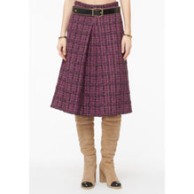 Fantasy Cotton Tweed Skirt - Purple/Pink/Black/White