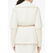 Glittered Fant Silk Tweed Jacket - Ecru