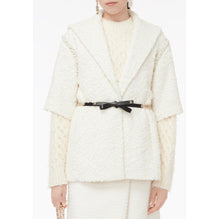 Glittered Fant Silk Tweed Jacket - Ecru