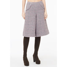 Glittered Fantasy Tweed Culotte Skirt - Purple/Grey