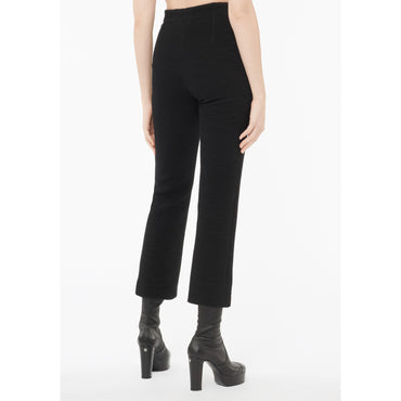 Ribbed Wool Jersey Pants - Black