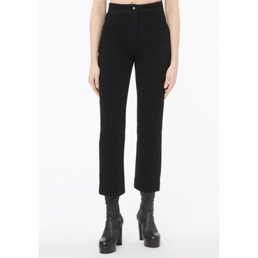 Ribbed Wool Jersey Pants - Black