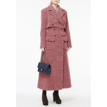 Fantasy Wool Tweed Coat - Rose/Noir