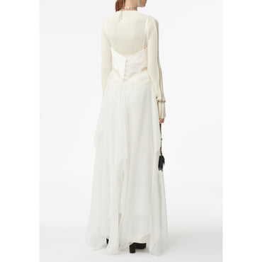 Muslin Dress - Silk White