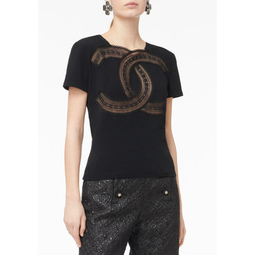 Stretch Crepe Top - Black