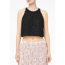 Iri Mohair Tweed Etamine Top - Black
