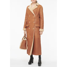 Lamb Shearling Coat - Brown/Beige