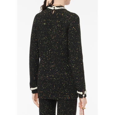 Wool/Cashmere Pullover - Black/Multicolor