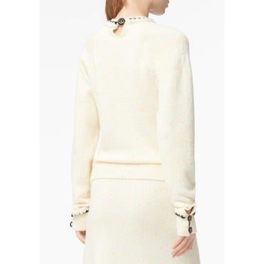 Wool/Cashmere Pullover - Ecru/Multicolor
