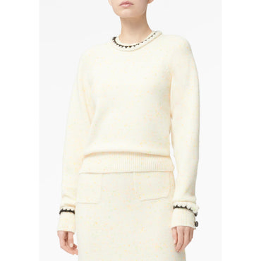 Wool/Cashmere Pullover - Ecru/Multicolor