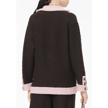 Wool Pullover - Brown/ Pink