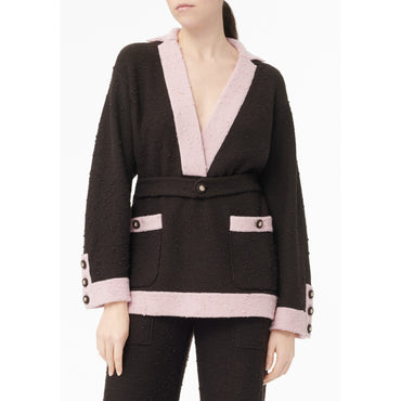 Wool Pullover - Brown/ Pink