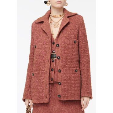 Cashmere/Alpaca Caban - Orange/Pink/ Brown