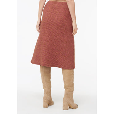 Cashmere/Alpaca Skirt - Orange/Pink/ Brown