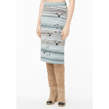 Cashmere/Mohair/Alpaca Skirt - Grey/Blue