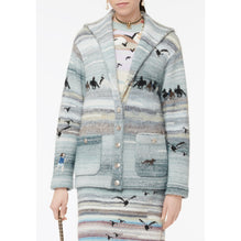 Cashmere/Mohair/Alpaca Cardigan - Grey/Blue