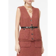 Cashmere/Alpaca Vest - Orange/Pink/ Brown