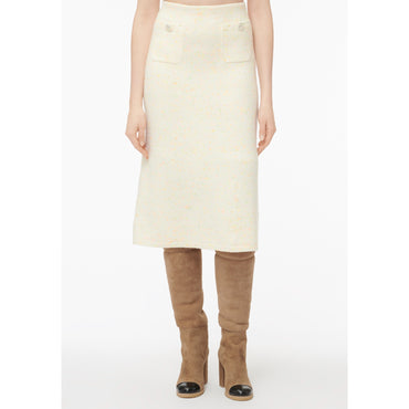 Wool/Cashmere Skirt - Ecru/Multicolor