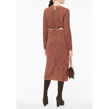 Cashmere/Silk Dress - Orange/Multicolor