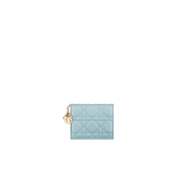 Women Lady Dior Medium Wallet Lambsk - 23Z Celeste