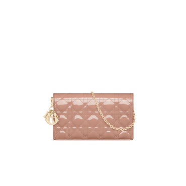 Women Lady Dior Pouch Calfskin - 49P Rose De Vent
