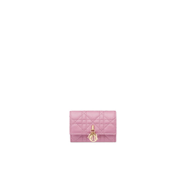 Women My Dior Medium Wallet Lambskin - 06N Rosa Ortensia