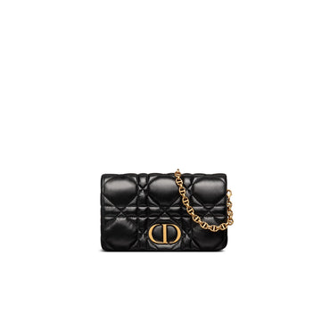 Women Dior Caro Pouch Calfskin - 900 Noir