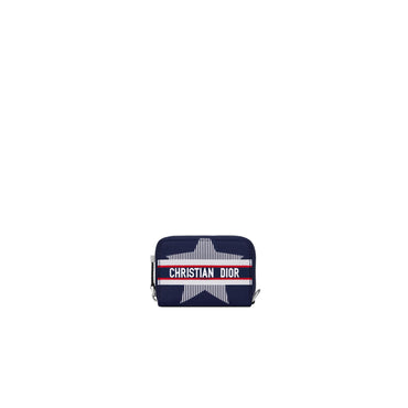 Women Diortravel Pouch Canvas - 928 Bleu/Multicolor