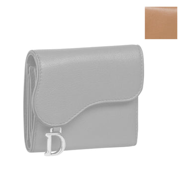 Women Saddle Medium Wallet Goatskin - 53U Medium Tan