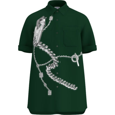 Casual Shirt - Silver/Green