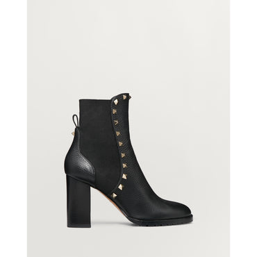 Rockstud Short Boot - Nero