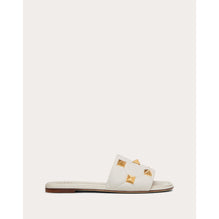 Roman Stud Quilted Sandal - Light Ivory