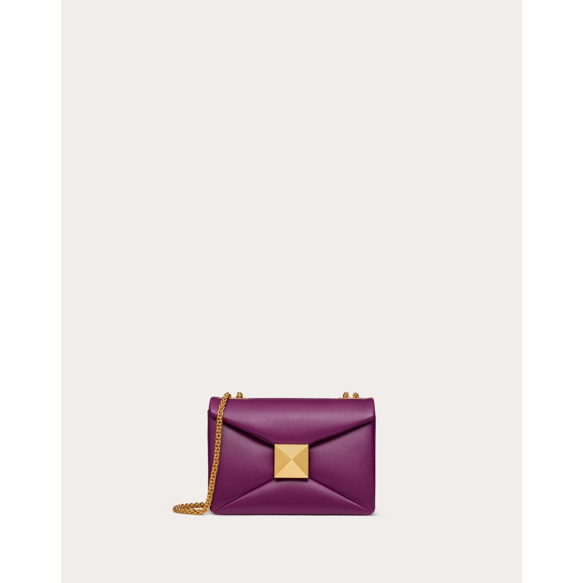 One Stud Shoulder Bag - Prune