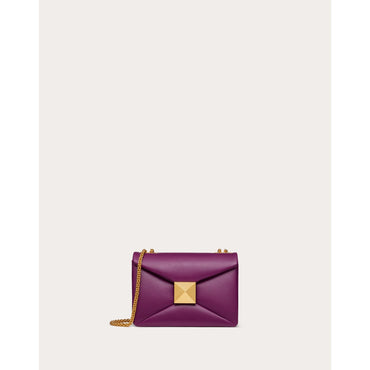 One Stud Shoulder Bag - Prune