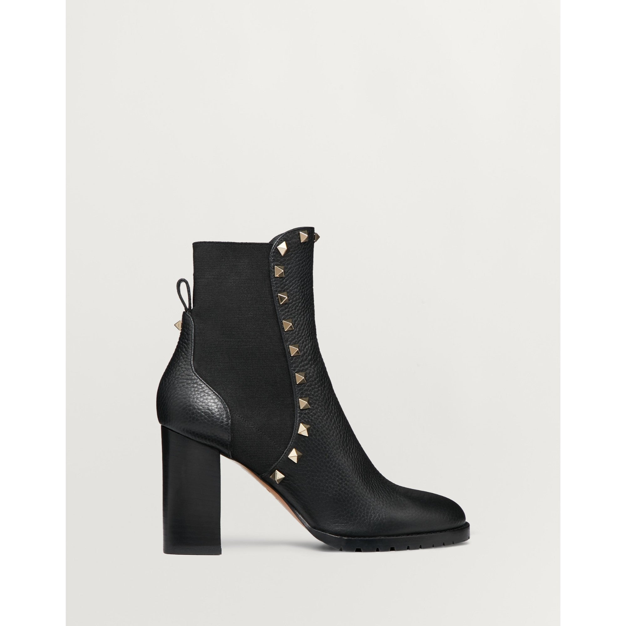 Rockstud Short Boot - Nero